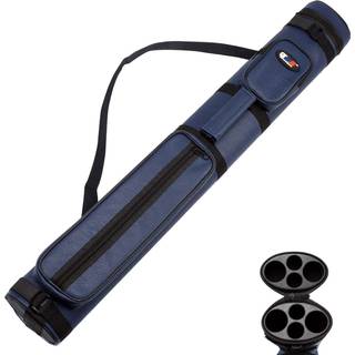 GSE 2X2 Deluxe Hard Billiard Pool Cue Stick Carrying Case Billiard Cue Case Billiards tilbeh?r (oval - bl?)