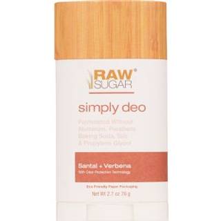 Raw Sugar Aluminium Fri Deodorant Stick Simply Deo (pakke med 1) Helkropsdeodorant til kvinder og mnd Ren formuleret uden bagepulver Talcum & Pa