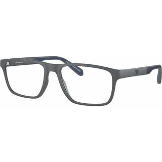 Emporio Armani Mand EA3233 6103 Optiske stel Injiceret Grå Transparent Firkantet Normal