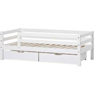 Hoppekids ECO Dream - Juniorseng m. Sengehest og Skuffer - 70x160 cm. - Hvid
