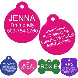 GOTAGS HUND TAGS PERSONALISERET FORGAVERET HUND- OG CAT ID -TAGS TIL PETS Brugerdefineret indgraveret p? begge sider Forskellige former, herunder