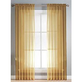 SAPPHIRE HJEM Vindue Sheer Curtain - 2 Paneler Vindue Gardiner Wrod Pocket Voile Sheer Gardiner 95 tommer L?ngde 2 Paneler til sovev?relse Living
