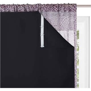 Kgorge Blackout Window Curtain Liners - Termisk isoleret drapering for 84 tommer lange gardiner 100% Blackout -foring af gardiner til stue (2 sty