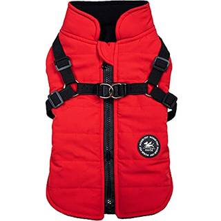 Norbi k?ledyr varm jakke lille hund vest sele hvalp vinter 2 i 1 outfit koldt vejrfrakke (xs r?d)