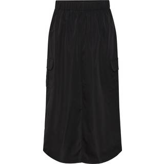 Pieces - Sort - Pcjobina Mw Midi Cargo Skirt Mm - X-Small