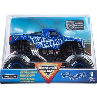 Monster Jam Officiel Blue Thunder 1:24 Die-Cast Monstertruck med fungerende affjedring og ægte gummihjul