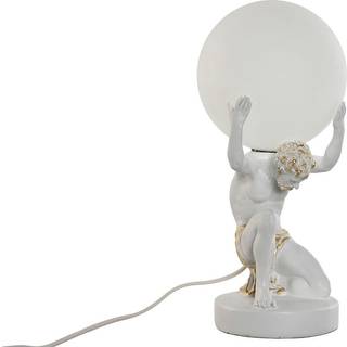Bordlampe Home ESPRIT Hvid Gylden Harpiks Plastik 220 V 14 x 14 x 32 cm