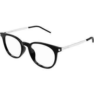 SAINT LAURENT Unisex SAINT LAURENT SL 683/F 001 Optiske stel Acetat Sort Transparent Rund