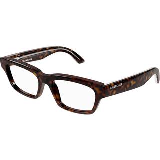 Balenciaga Unisex BB0344O 002 Optiske stel Acetat Havana Transparent Firkantet