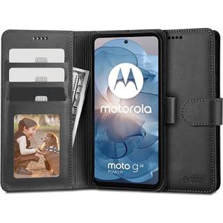Motorola Moto G24/G24 Power/G04 Tech-Protect Pungetui med Magnet og Stativ - Sort