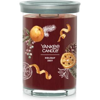 Yankee Candle Holiday Zest Duftende signatur 20oz stor tumbler 2-wick stearinlys over 60 timers forbr?ndingstid jul | Holiday Candle
