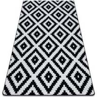 Tæppe SKETCH - F998 fløde/sort - Ruta-kvadrater 120x170 cm