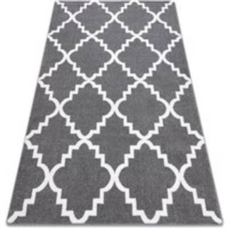 Tæppe SKETCH - F343 grå/hvid Marokkansk kløver trellis 240x330 cm