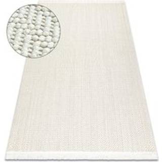 Tæppe NANO FJ86B Chevron, løkke, fladvævet hvid 120x170 cm