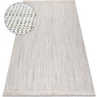 Tæppe NANO EO78B Melange, løkke, fladvævet hvid / grå 120x170 cm