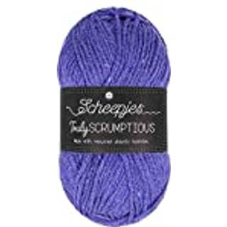 Scheepjes Truly Scrumptious 316 Druegele Indhold:50% Genbrugt polyester / 50% Akryl Vægt/længde:100 g = ca. 108 m Anbefalede pinde: 5 mm Strikkefasthed:13 masker x 18 pinde = 10 cm x 10 cm Kan maskinvaskes ved maks 30 grader, tørres fladt.