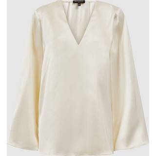 Reiss Reiss Champagne Saffron Duchess Satin Split Sleeve Top