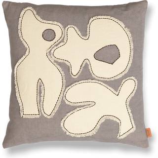 Ferm Living Figure pudebetræk 50x50 cm Grey BlueI/Offwhite
