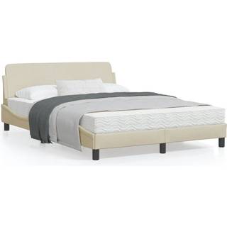 Sengeramme uden madras Creme 120x200 cm Stof
