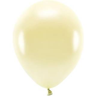 10 stk. Økologiske balloner metallic creme 10" – Biologisk nedbrydelig festpynt