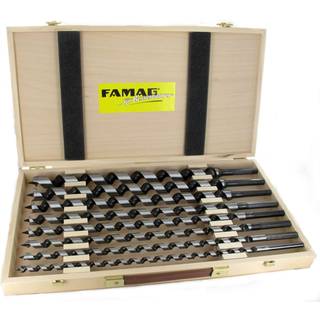 FAMAG Træsnegleborsæt 8 dele 460/380mm. Ø 10, 12, 14, 16, 18, 20, 22, 24mm 1410