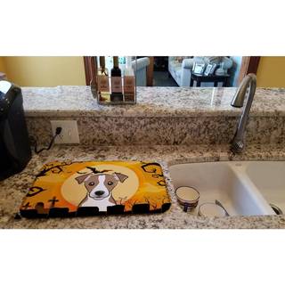 """" Caroline's Treasures Halloween Jack Russell Terrier Dish Drying Mat 14 """" """" X 21 """" """" """"