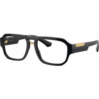 Dolce & Gabbana Mand DG3389 501 Optiske stel Acetat Sort Transparent Pilot Normal