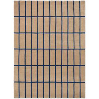 Marimekko Tiiliskivi uldtæppe Bright Blue, 170x240 cm