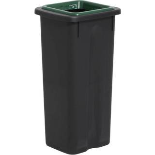 Twin affaldsspand til kildesortering 20 liter sort og grøn