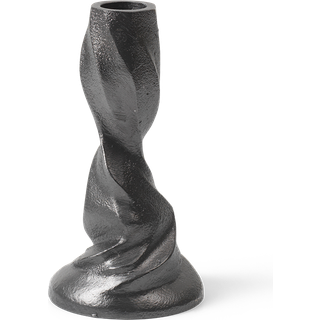 Ferm Living Gale lysestage 13 cm Blackened Aluminium