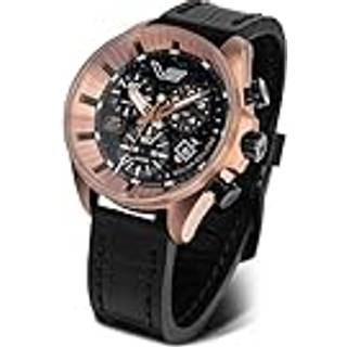 Vostok Europe 6S30-325E728 Herrenuhr Chronograph Solar Eclipse Schwarz/Rosé LE