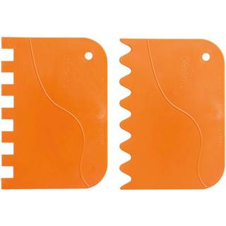 Skrabeblad Bølger/Tænder - 2 stk. 12cm, Decora