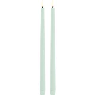 Uyuni Lighting LED stagelys 2 stk. støvet grøn H32 cm