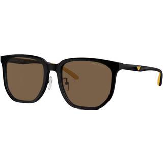 Emporio Armani Mand EA4215D 500173 Solbriller Acetat Sort Brun Firkantet Normal