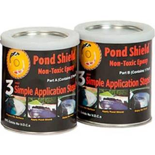Pond Shield Epoxy Paint 1,5 L Klar - Ikke-giftig, fleksibel vandtæt belægning til damme og vandfunktioner; binder til beton og mere