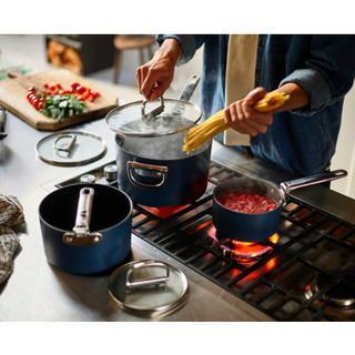 Joseph Joseph Space non stick gryde med låg Ø19 cm Blå