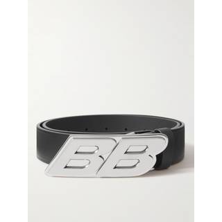 Balenciaga - 3.5cm Logo-Embellished Leather Belt - Men - Black - EU 100