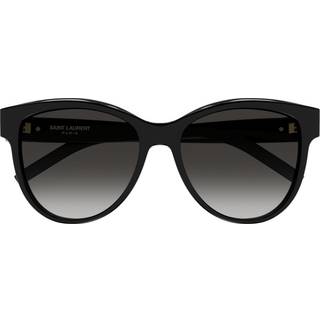 SAINT LAURENT Kvinde SAINT LAURENT SL M107 002 Solbriller Acetat Sort Grå Cat Eye Normal Skygge