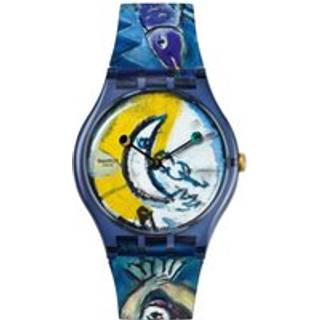Swatch Chagall's Blue Circus Blue Dial Silicone Strap Unisex Watch SUOZ365C