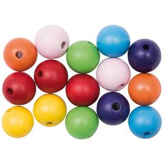 Holzkugeln speichelecht 12mm 15 Stück - Rainbow