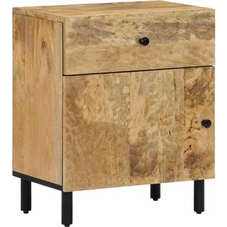 Sengebord 50X33X60 Cm - Naturfarvet / Massivt mangotræ