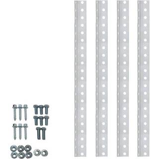 Dura-lift 1-1/8 tommer x 24 tommer. Galvaniseret 14-gauge st?l stanset vinkel jernbeslag & monteringshardware (4-pack)