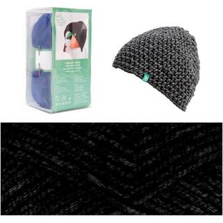 Häkelset Mütze Wild Wild Wool uni - Schwarz