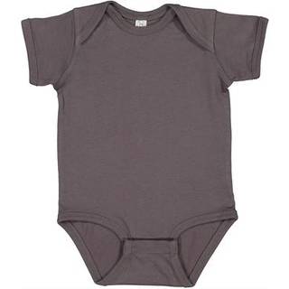 Kaninskinn baby mjuk fin tröja kort ärm bodysuit (4424) kol 6m