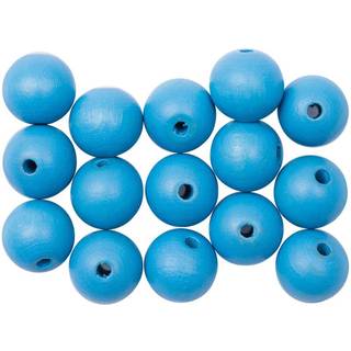 Holzkugeln speichelecht 12mm 15 Stück - Hellblau
