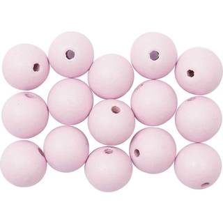 Holzkugeln speichelecht 12mm 15 Stück - Rosa