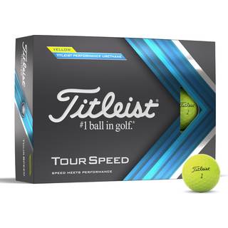 Titleist Tour Speed 2022 golfbolde - pakke med 12 stk., gul