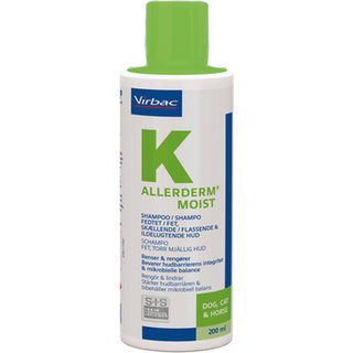 Virbac Allerderm Moist shampoo, fedtet og skællende hud - 250 ml