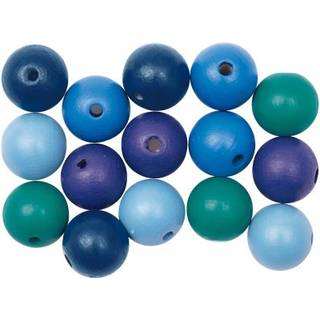 Holzkugeln speichelecht 12mm 15 Stück - Aqua