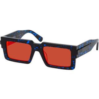 Marcelo Burlon Unisex Tineo Havana red mirror Solbriller Acetat Havana Rød Firkantet Normal Spejl